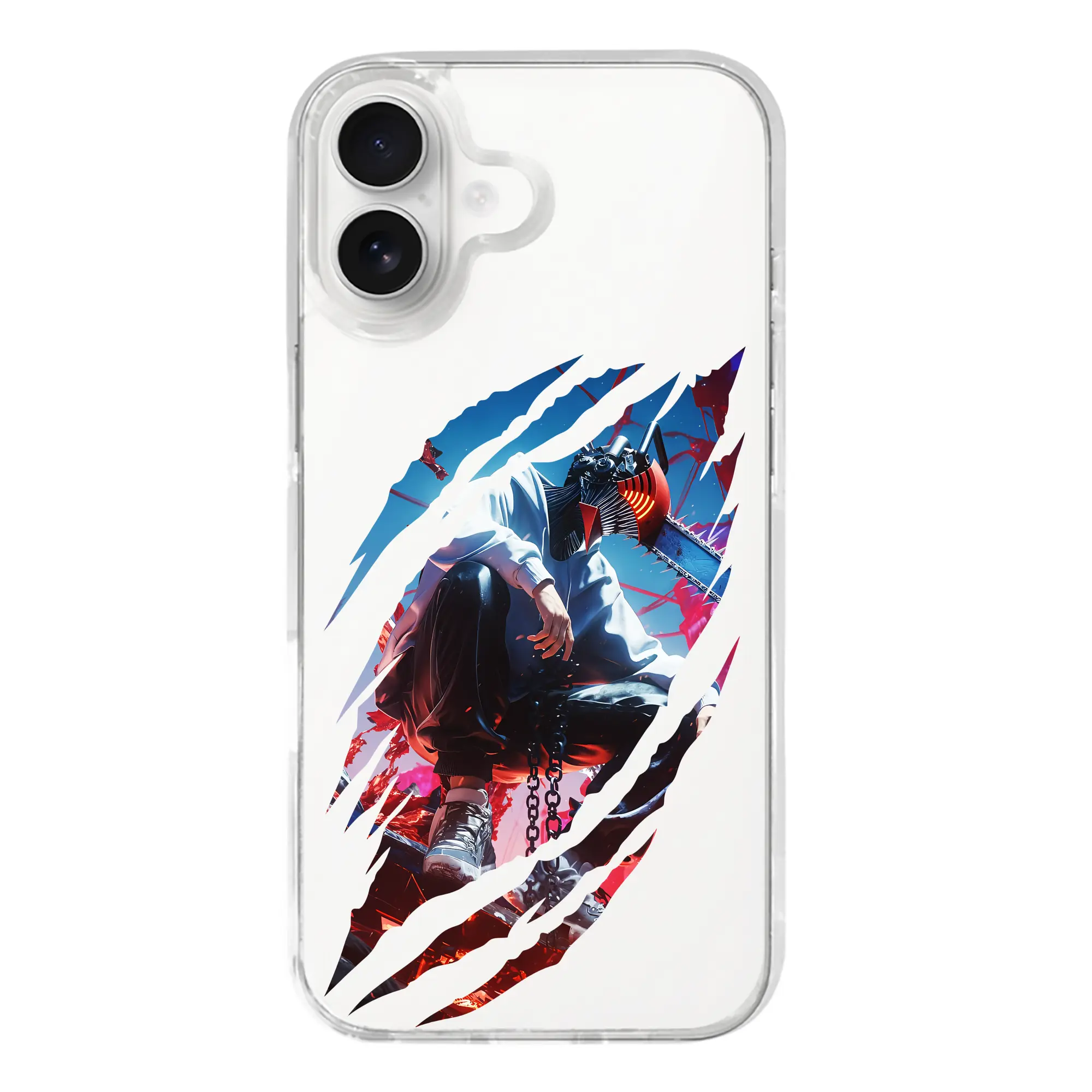 チェンソーマン グッズ,デンジ - iPhone 17シリーズ 透明スマホケース – 薄型・耐衝撃・精密フィット保護カバー